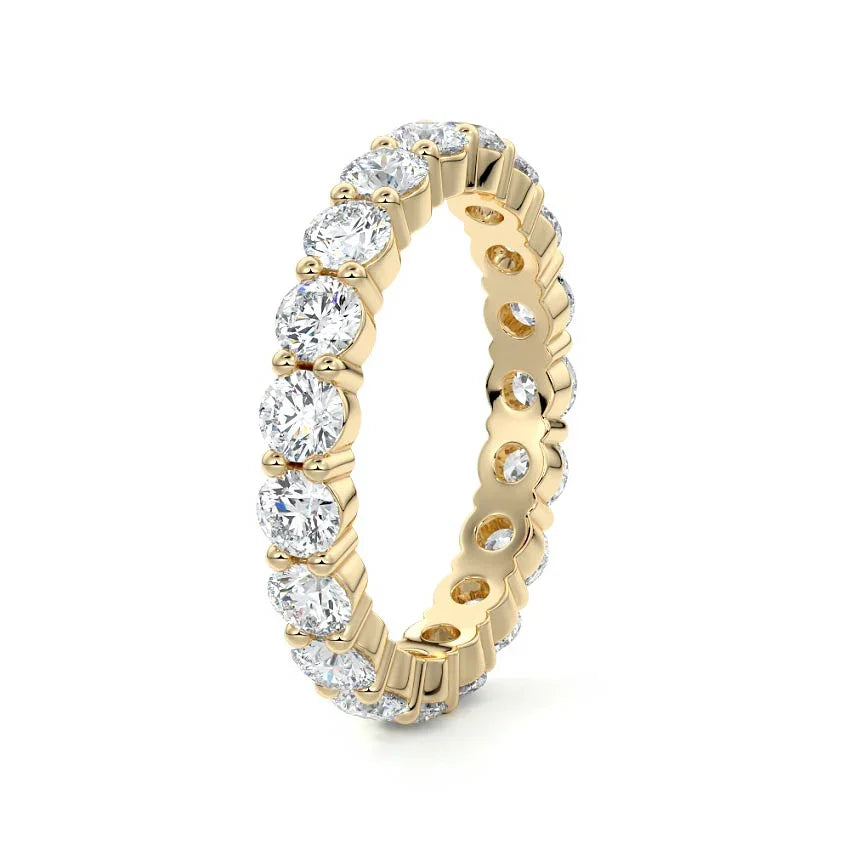 4mm Moissanite Eternity Ring – 14K Gold Filled