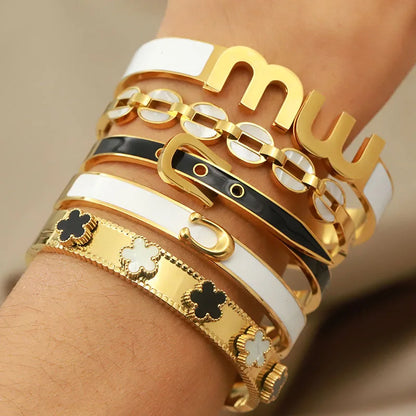 Golden Steel Bracelet Jewelry Unique Accessories