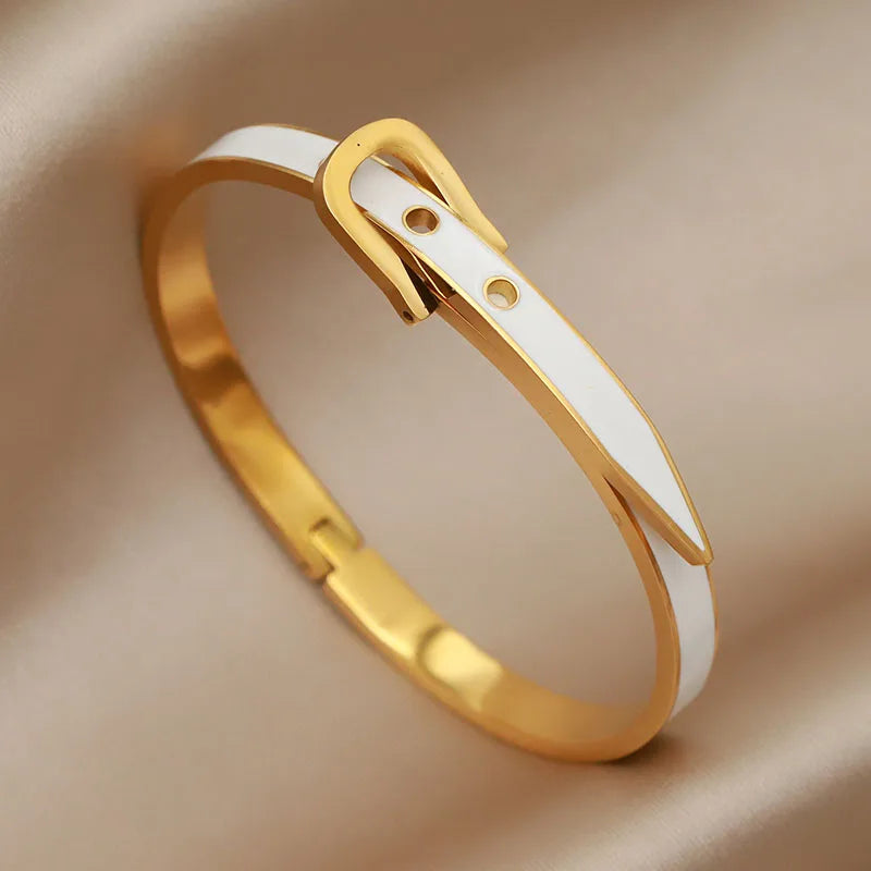 Golden Steel Bracelet Jewelry Unique Accessories