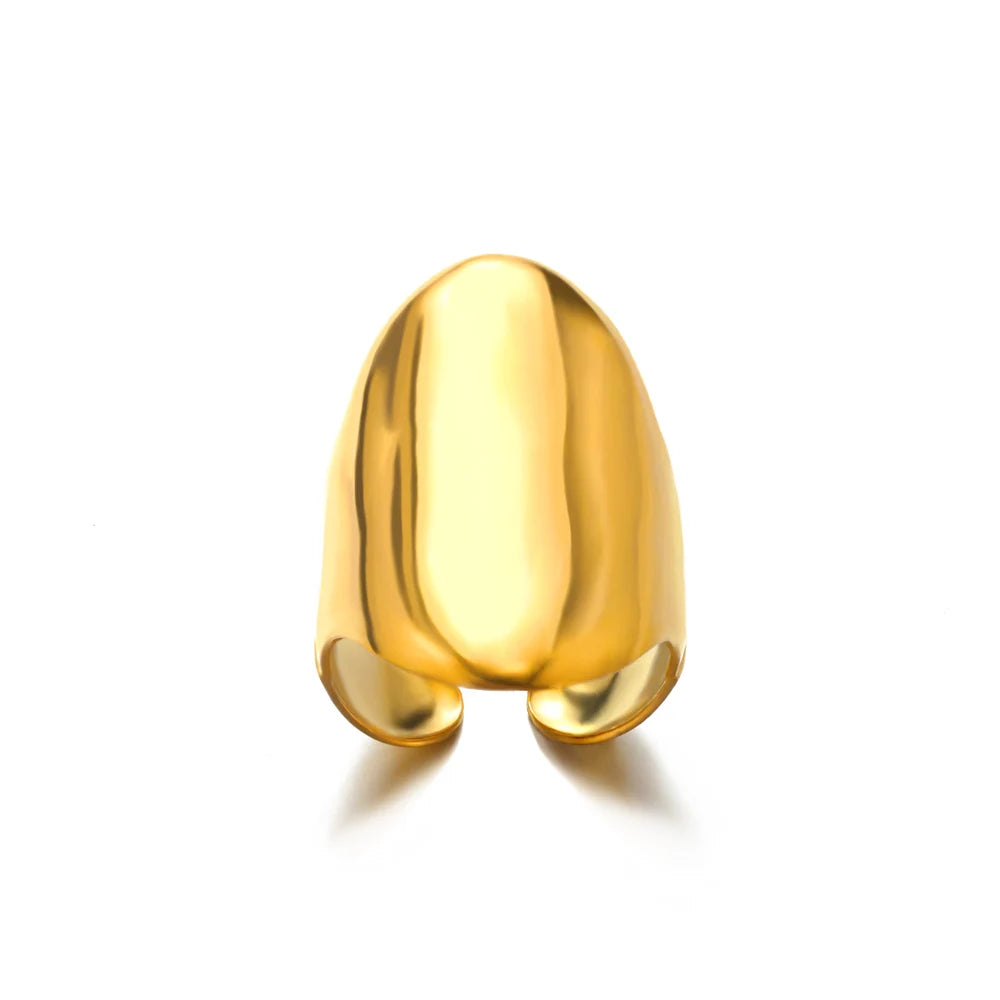 Gold Stainless Steel Rings – 17 mm