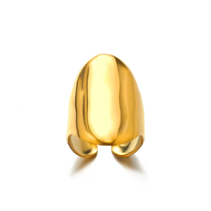 Goldfarbene Edelstahlringe – 17 mm