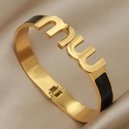 Golden Steel Bracelet Jewelry Unique Accessories