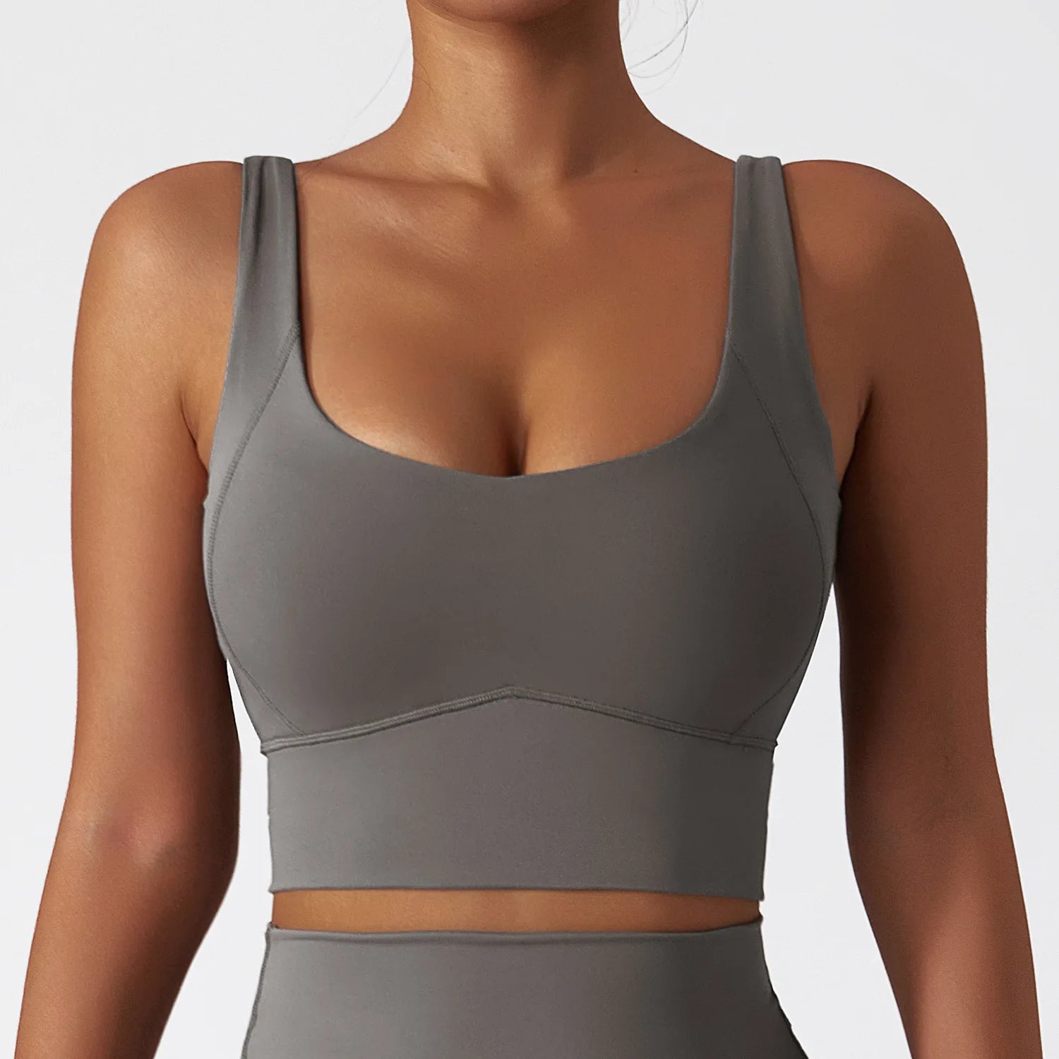 Workout Crop Top Yoga stoßfest mit Brustpolster