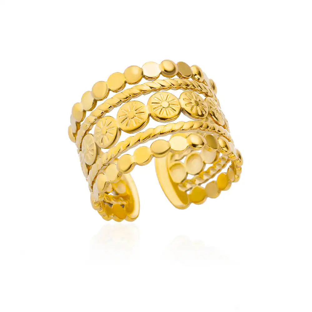 Gold Stainless Steel Rings – 17 mm