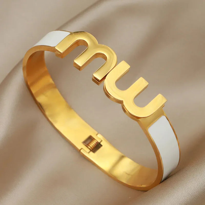 Golden Steel Bracelet Jewelry Unique Accessories