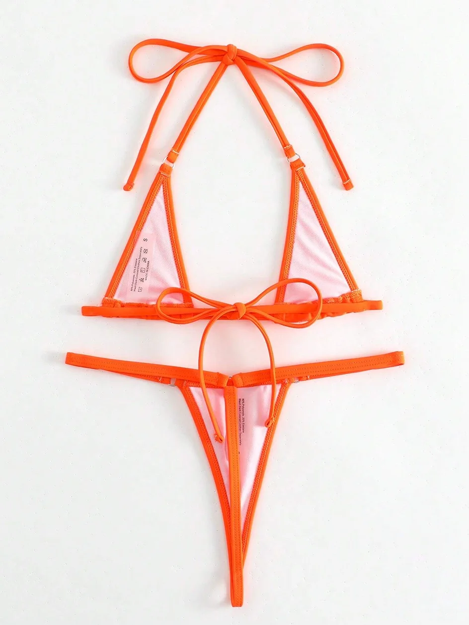 Micro Bikini Mini Thong Set Multicolor