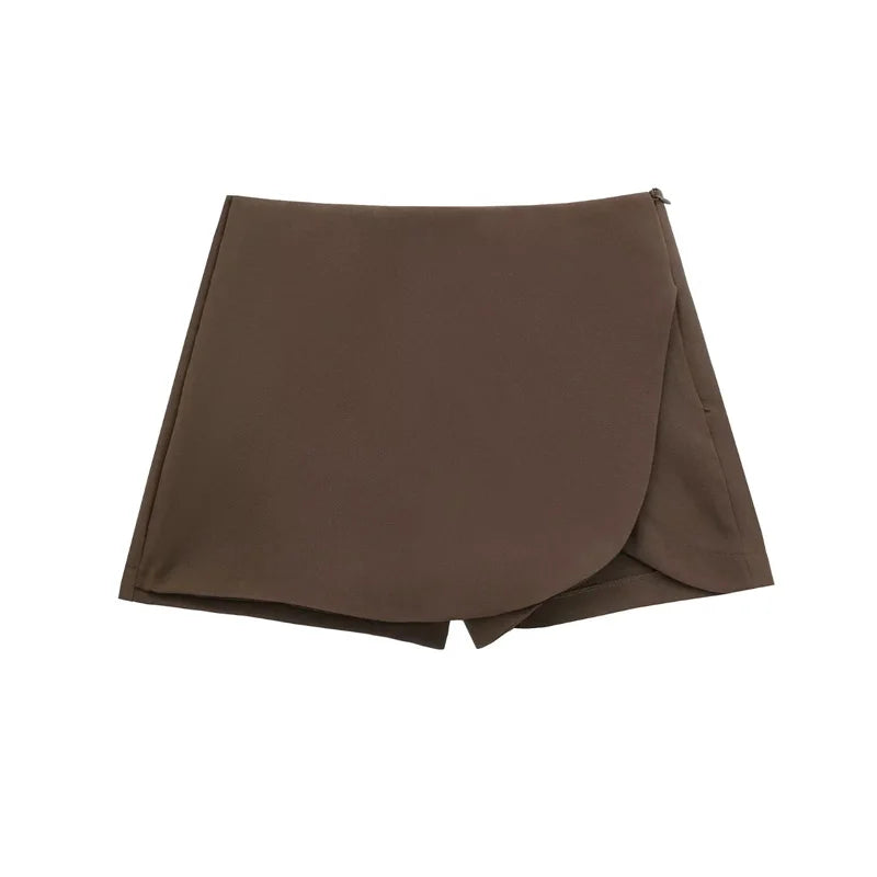 Asymmetric High-Waist Skort – Summer Casual
