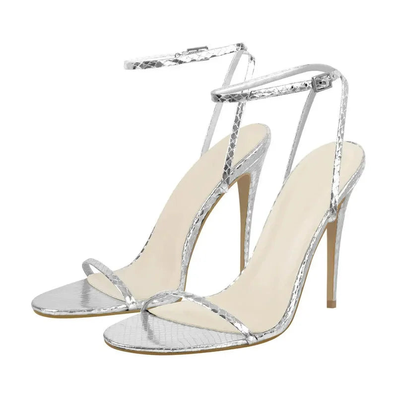 Summer Pointed Patent Leather Sandals