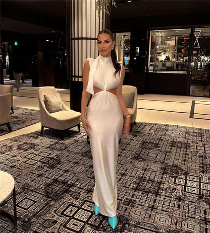 Višebojna haljina s dolčevitom