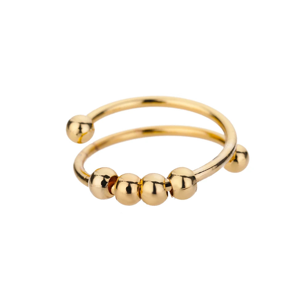 Gold Stainless Steel Rings – 17 mm