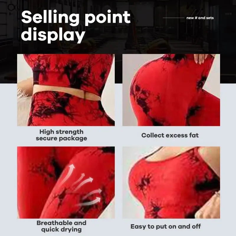 Tuta da donna con reggiseno e leggings a vita alta 