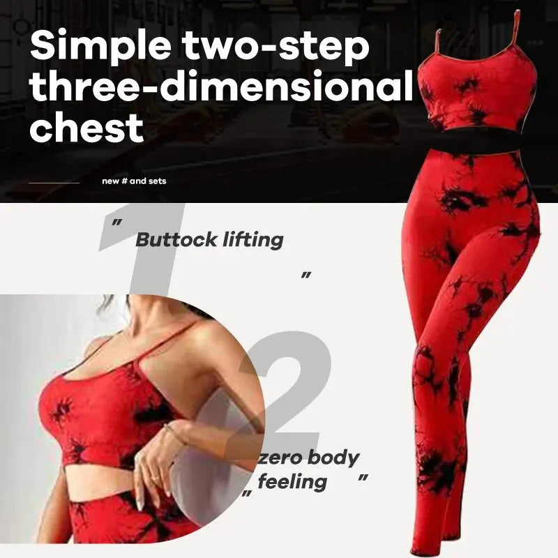 Tuta da donna con reggiseno e leggings a vita alta 