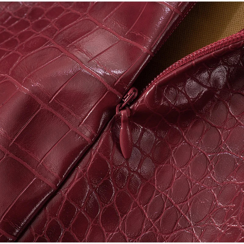 Mini abiti retrò in pelle PU multicolori