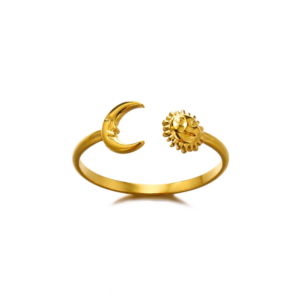 Gold Stainless Steel Rings – 17 mm