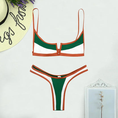 Bikini brazilski kupaći kostimi Vintage Multicolor Set