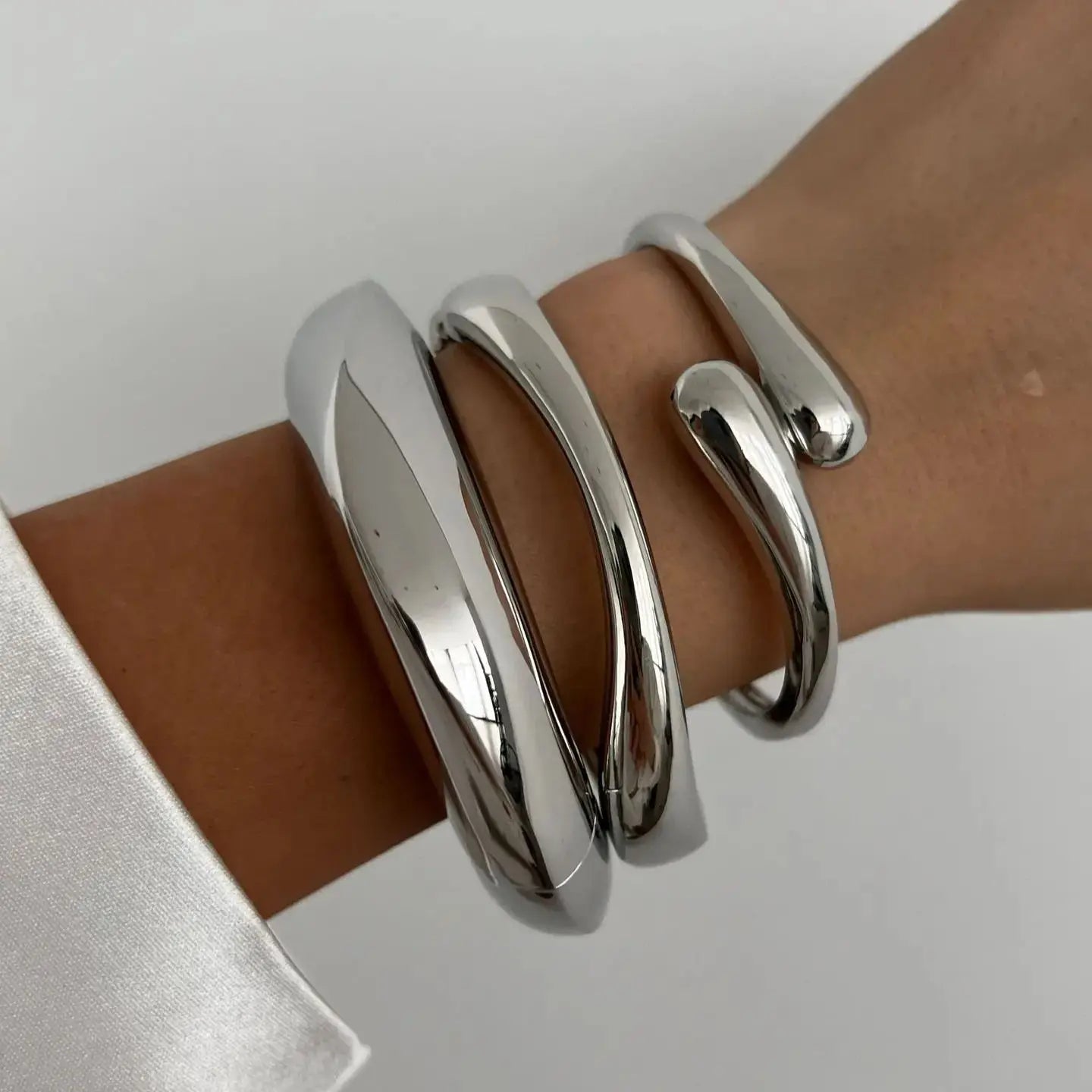 Vintage Hip Hop Metal Cuff Bangles Gold Bracelet