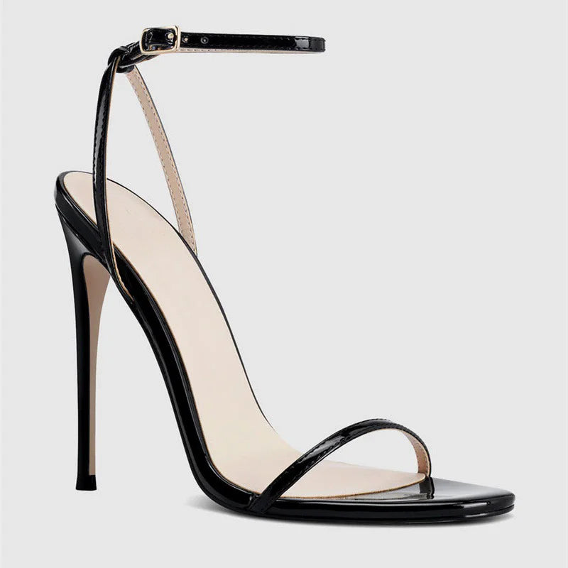 Summer Pointed Patent Leather Sandals