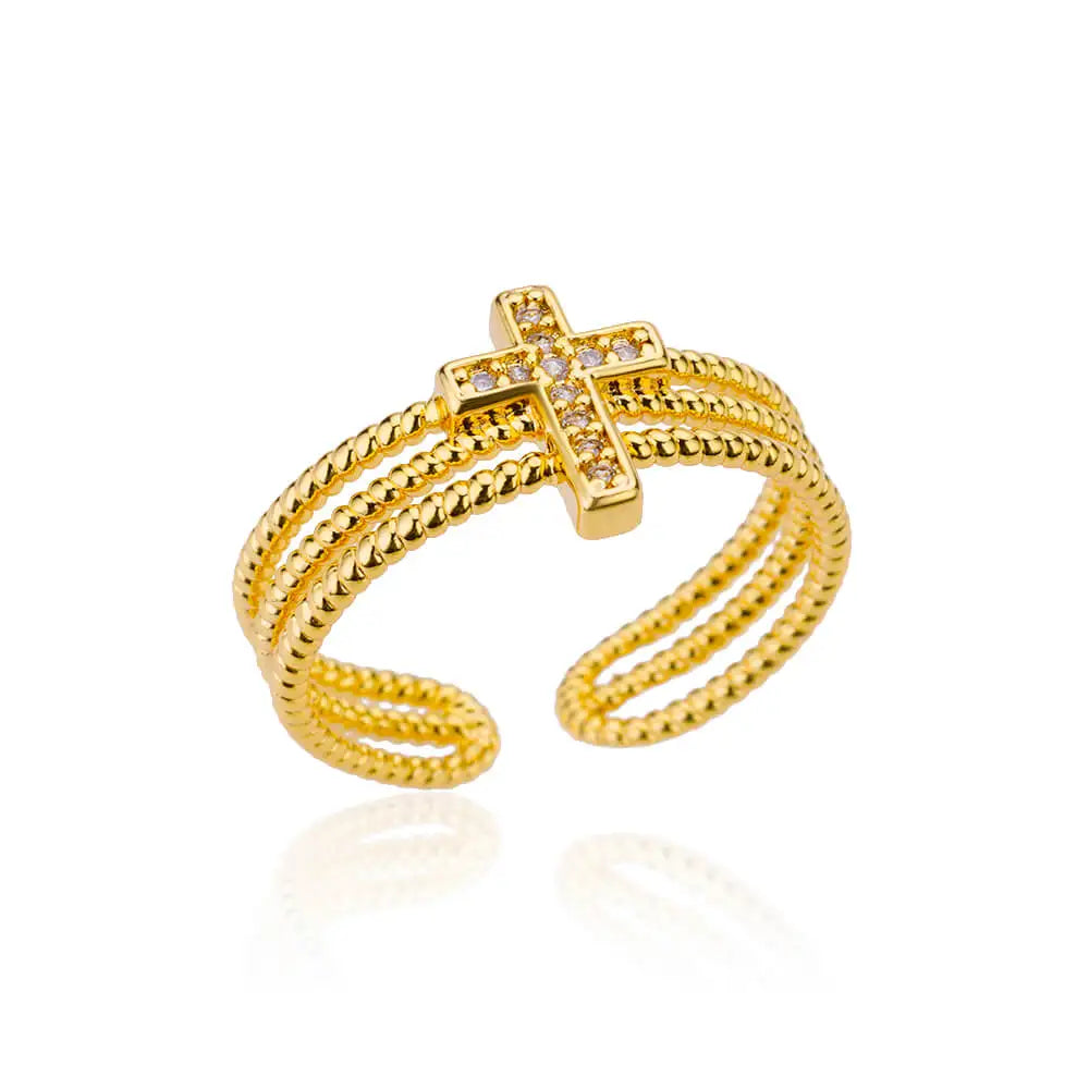 Gold Stainless Steel Rings – 17 mm