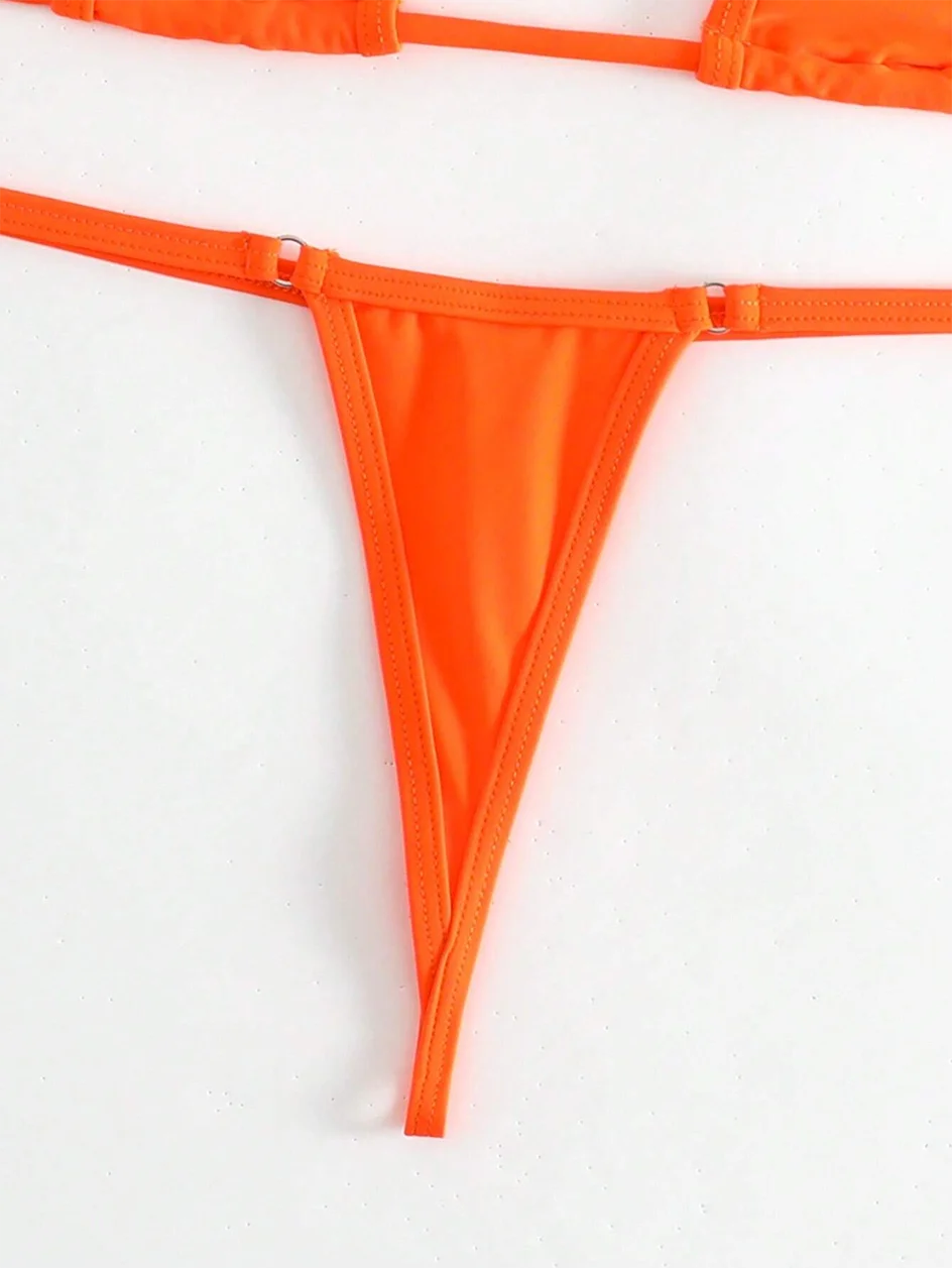 Micro Bikini Mini Thong Set Multicolor