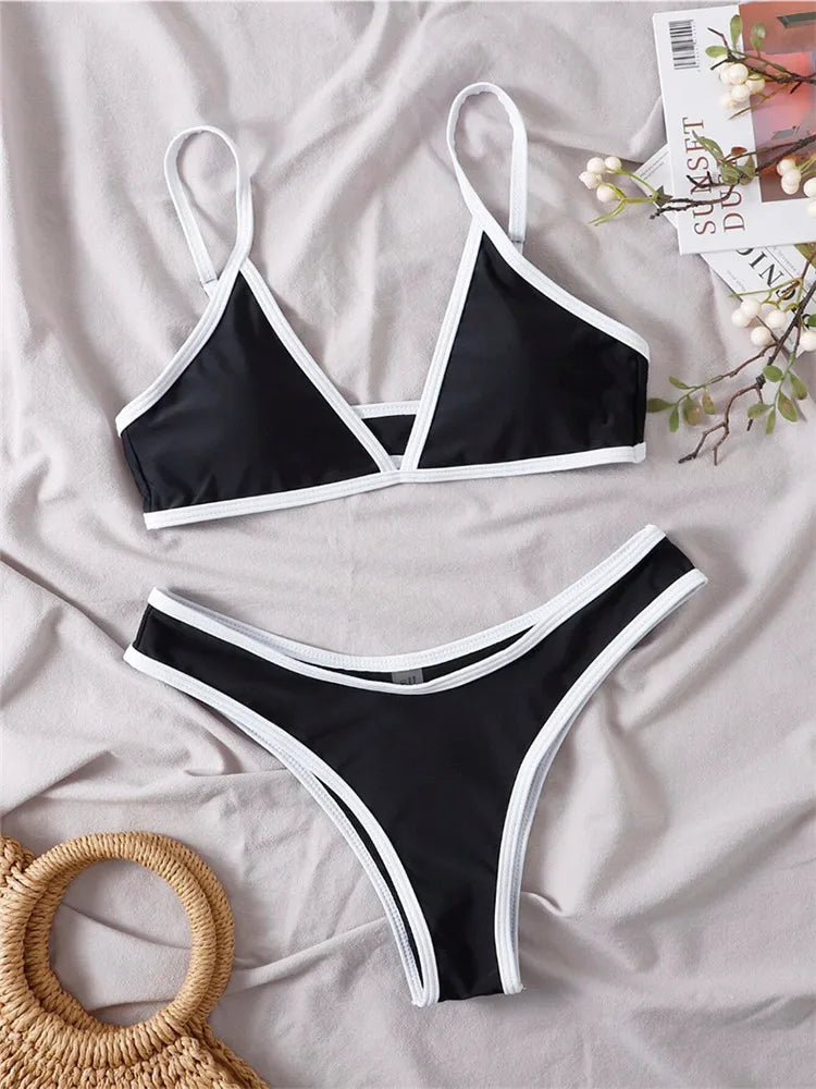 Costume da bagno donna Bikini set 2 pezzi push-up multicolore