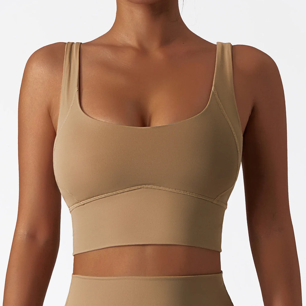 Workout Crop Top Yoga stoßfest mit Brustpolster