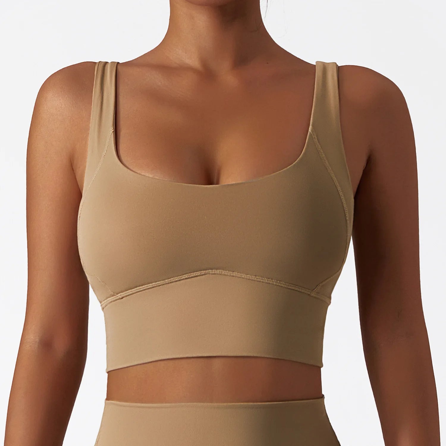 Workout Crop Top Yoga stoßfest mit Brustpolster