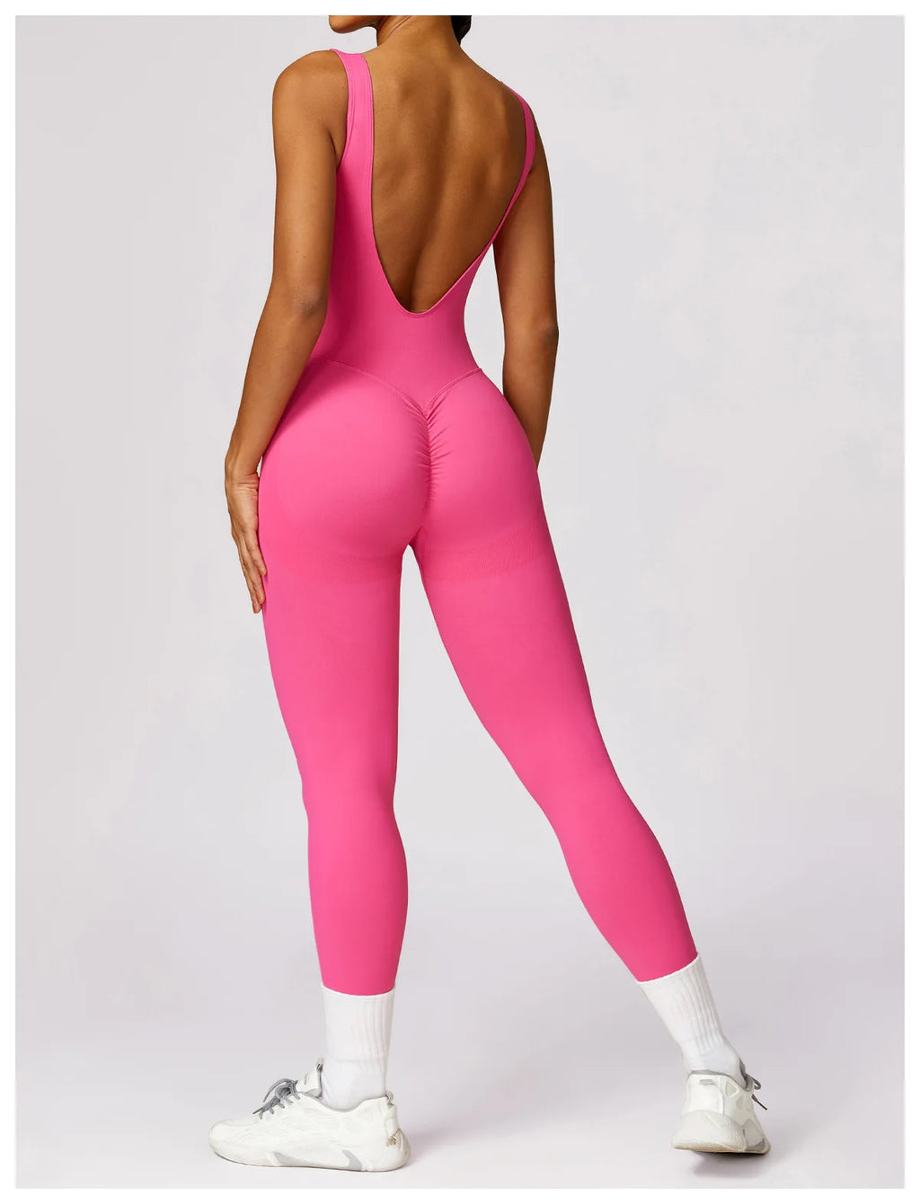 Body dos nu ensemble Fitness Push Up femme combinaison une pièce