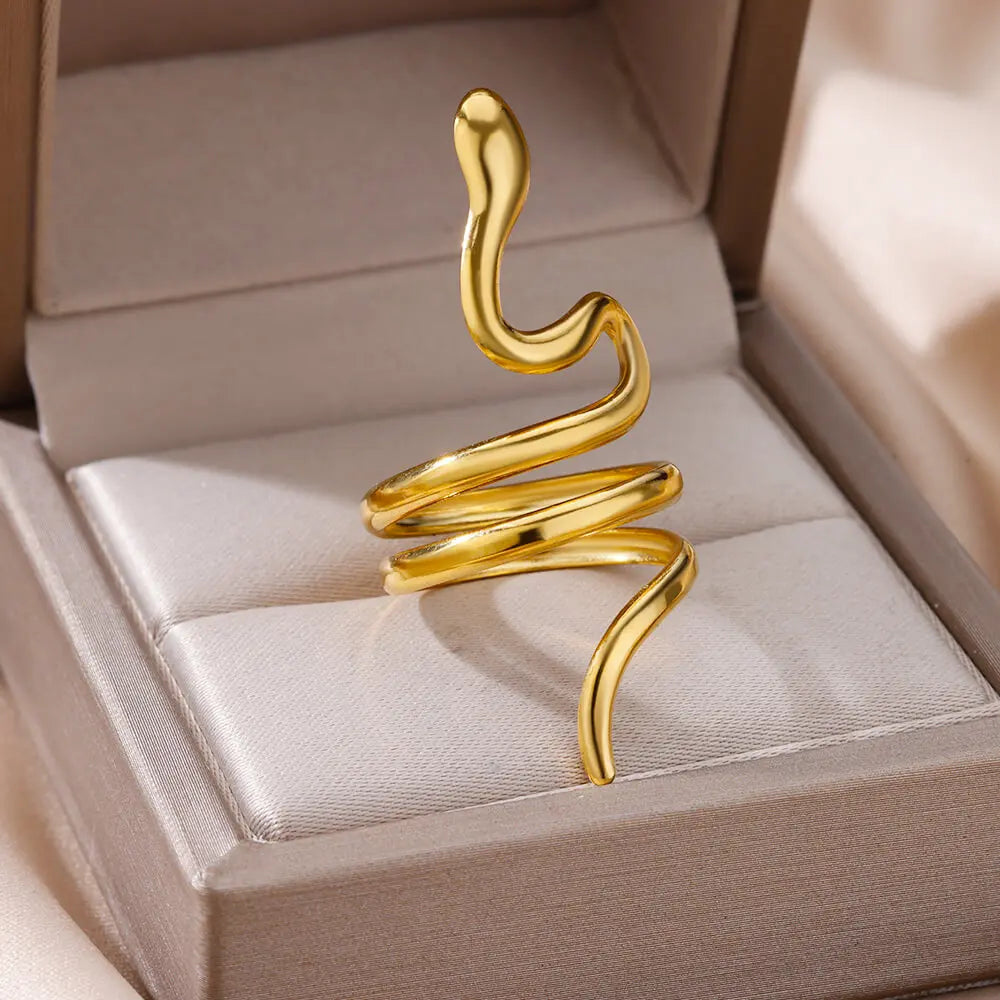 Gold Stainless Steel Rings – 17 mm
