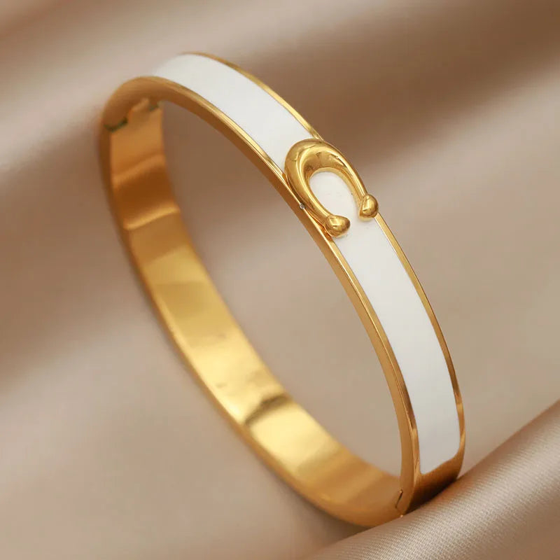 Golden Steel Bracelet Jewelry Unique Accessories