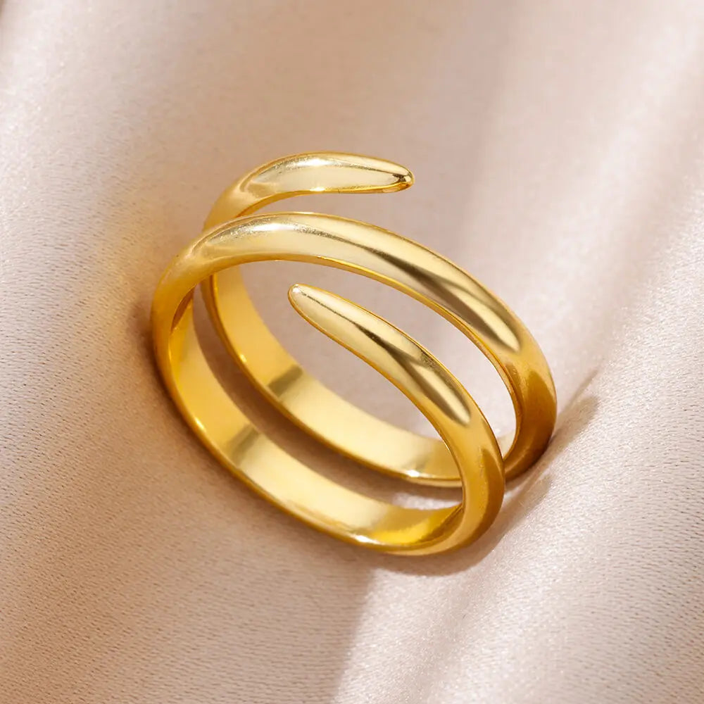Gold Stainless Steel Rings – 17 mm