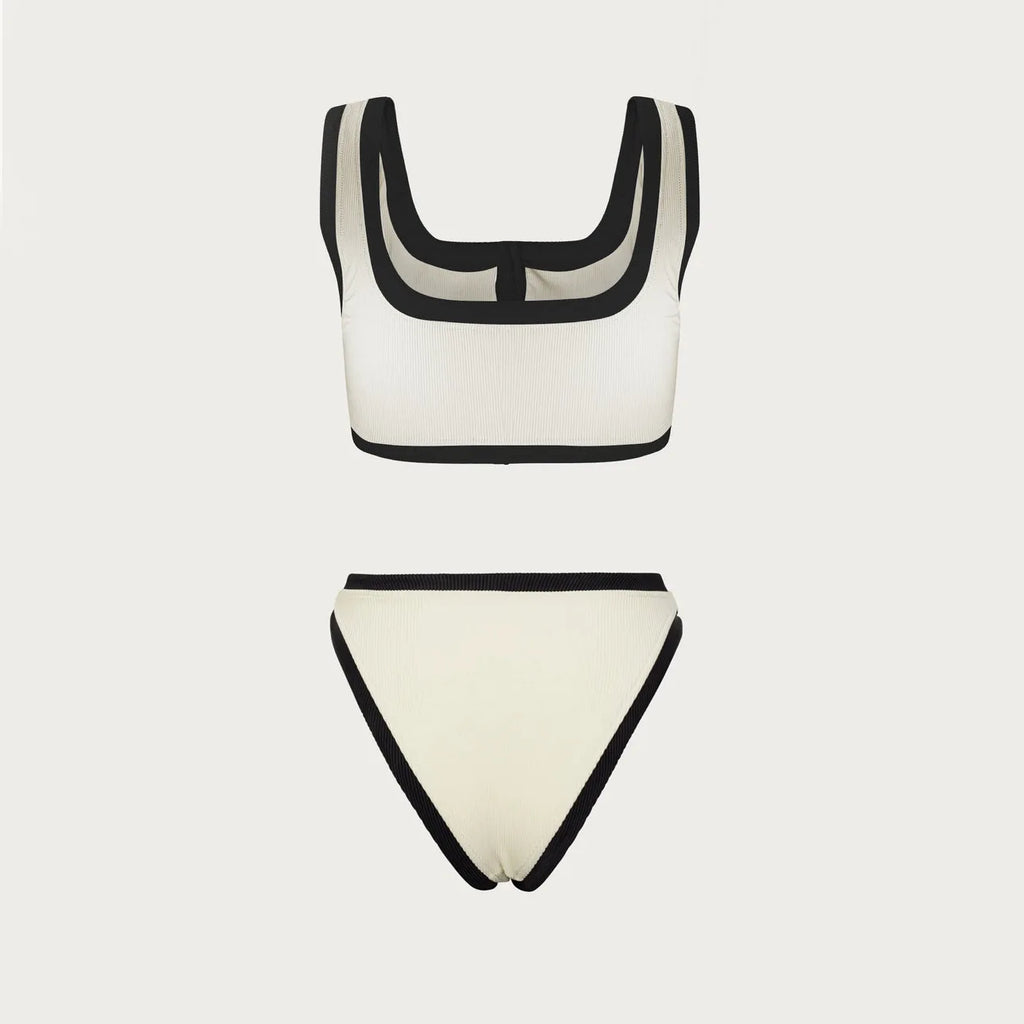 Bikinis taille haute short maillot de bain deux pièces