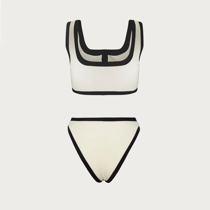 Dvodijelni bikini kratki kupaći kostim visokog struka