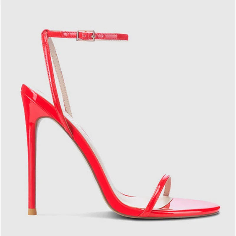 Summer Pointed Patent Leather Sandals