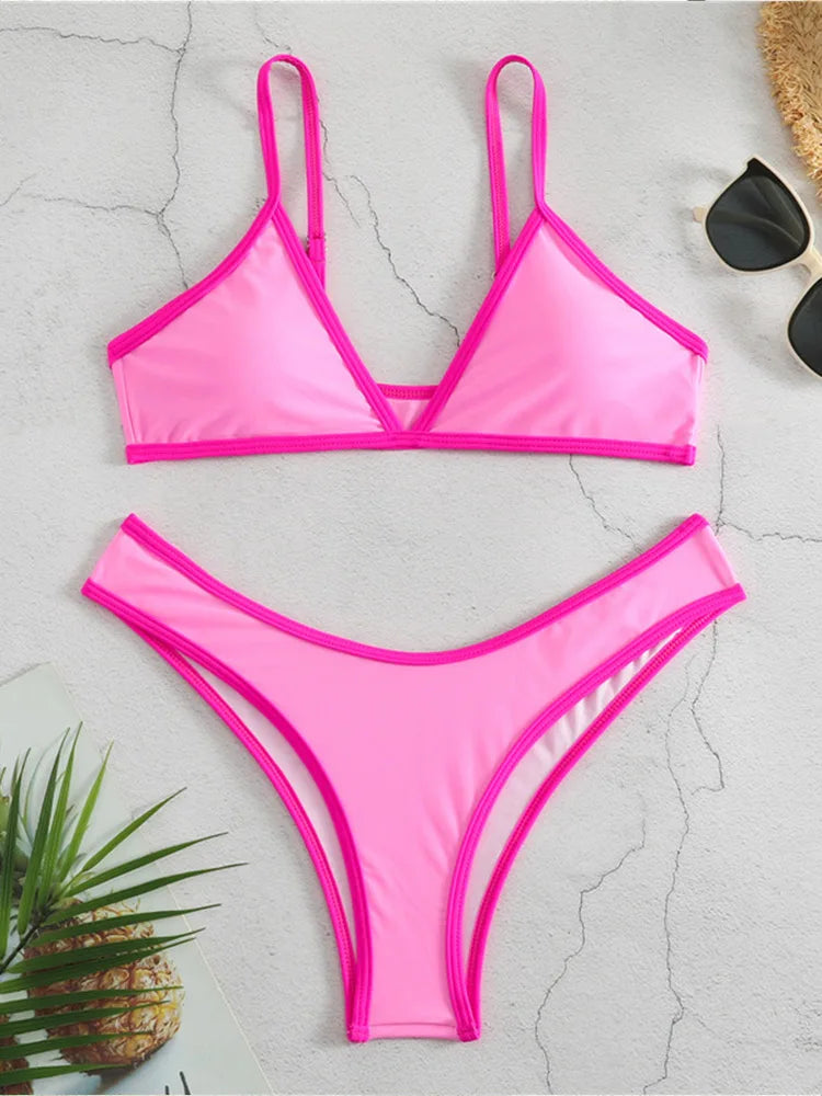 Costume da bagno donna Bikini set 2 pezzi push-up multicolore