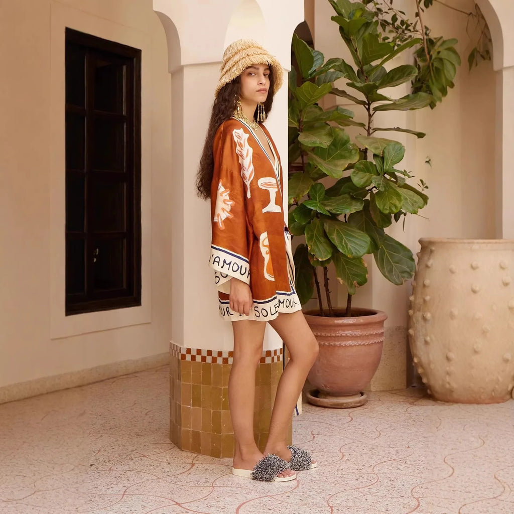 Linen Tie-Front Cardigan Dress
